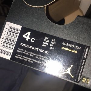 Infants Jordan’s 4c